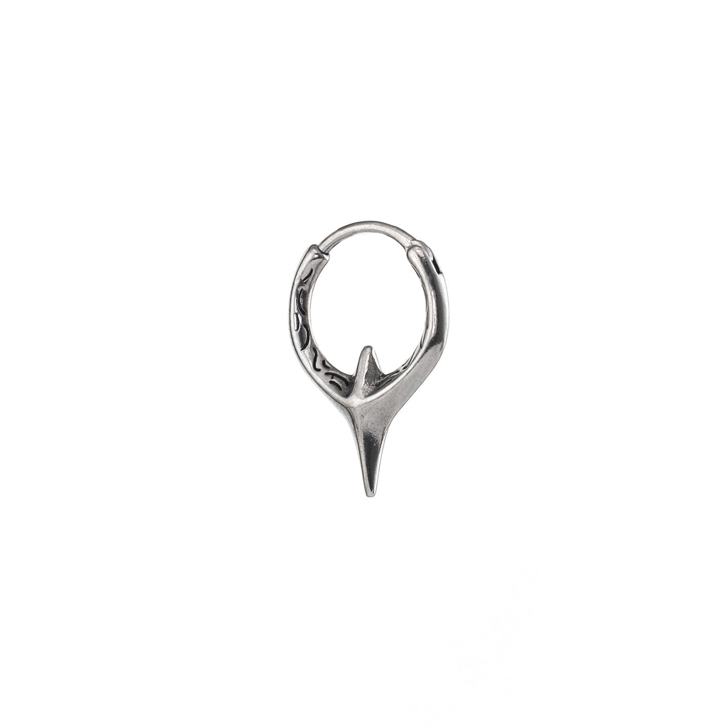 Engraved Punk Fangs Stainless Steel Earrings - Engraved Punk Fangs Stainless Steel Earrings - Single by CRUXJEWELRY