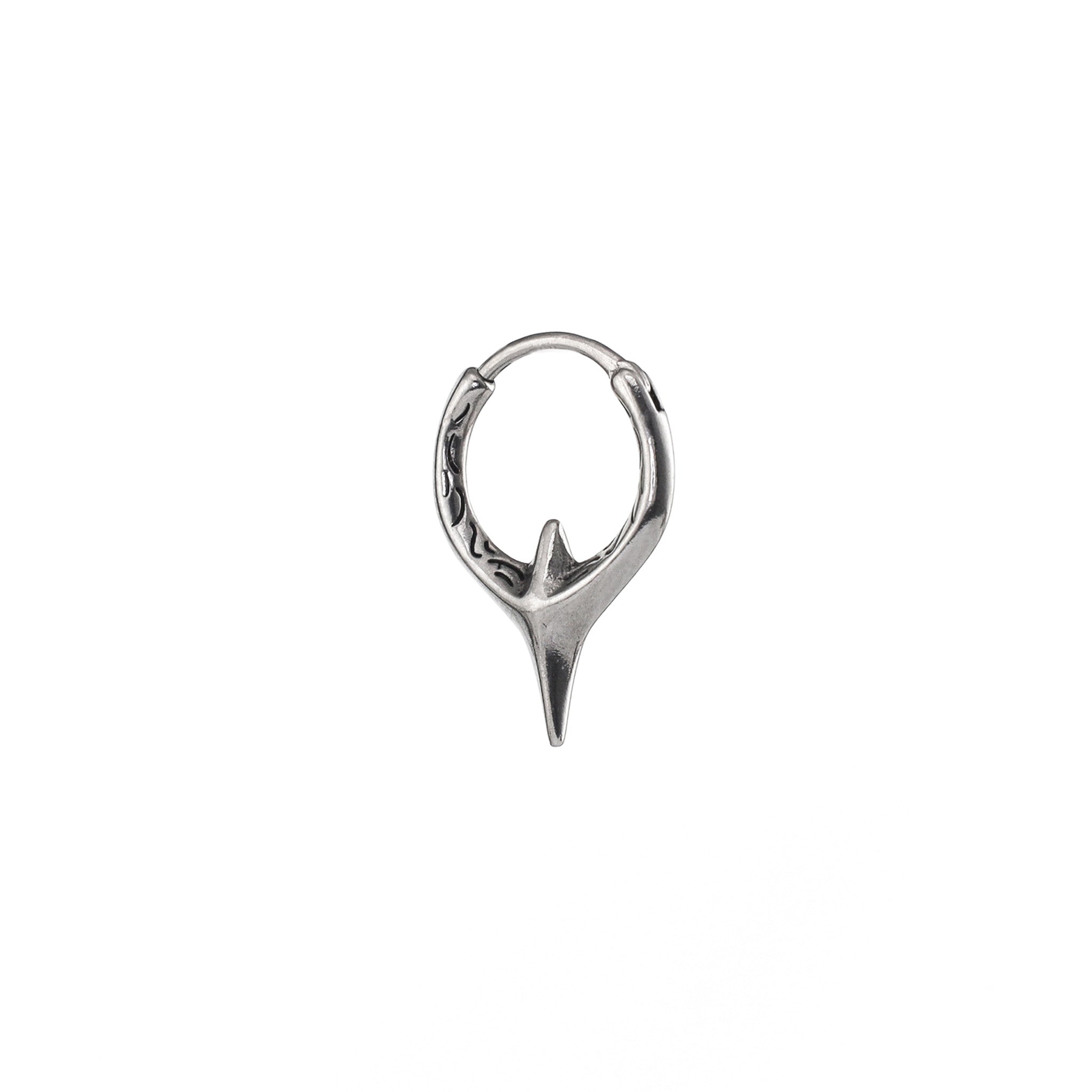 Engraved Punk Fangs Stainless Steel Earrings - Engraved Punk Fangs Stainless Steel Earrings - Single by CRUXJEWELRY