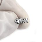3D Fishbone Internally Threaded Titanium Ear Studs - product image 5