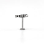 3D Fishbone Internally Threaded Titanium Ear Studs - product image 2
