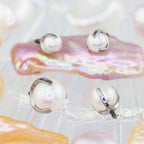 Basic Pearl Internally Threaded Titanium Ear Studs - Basic Pearl Internally Threaded Titanium Ear Studs - 4mm / 6mm by CRUXJEWELRY