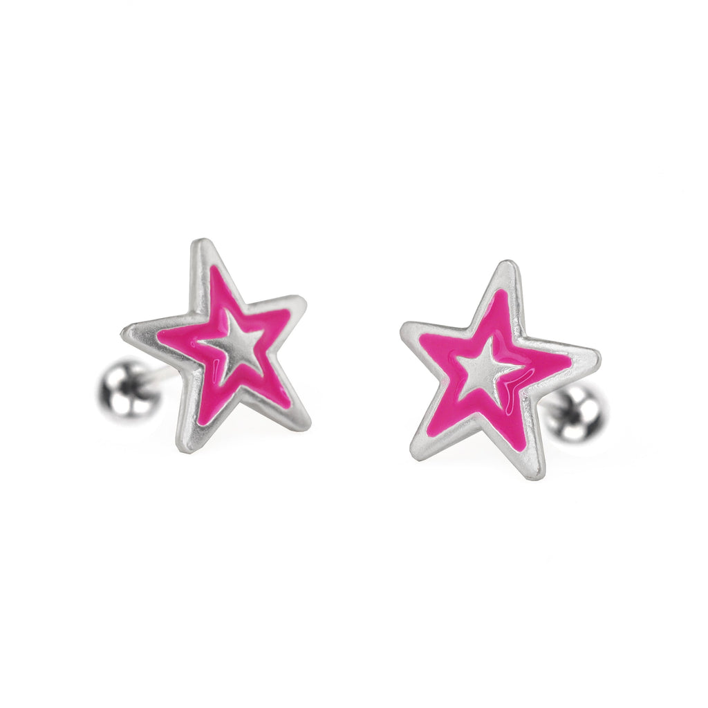 Barbiecore Y2K Star Studs - Barbiecore Y2K Star Studs - Set / 0.8mm/20G by CRUXJEWELRY