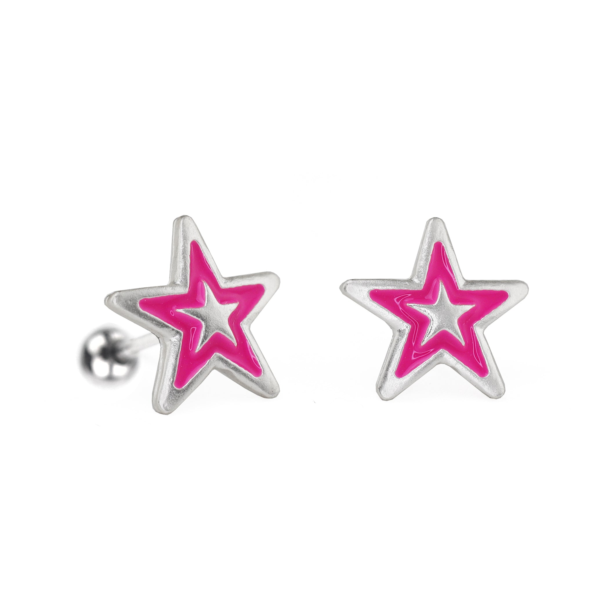 Barbiecore Y2K Star Studs - Barbiecore Y2K Star Studs - Single / 0.8mm/20G by CRUXJEWELRY