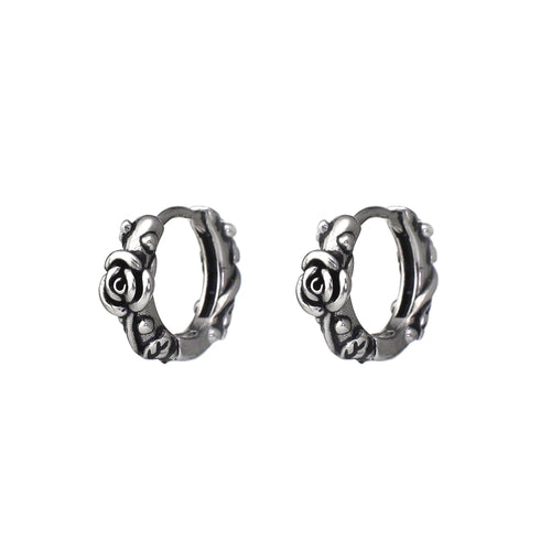 3D Rose Stainless Steel Earrings - 3D Rose Stainless Steel Earrings - Set by CRUXJEWELRY