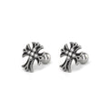 PAIR OF 16G CZ Chrome Hearts Style Cross Stainless Steel Ear Studs - PAIR OF 16G CZ Chrome Hearts Style Cross Stainless Steel Ear Studs - Pair of White by CRUXJEWELRY