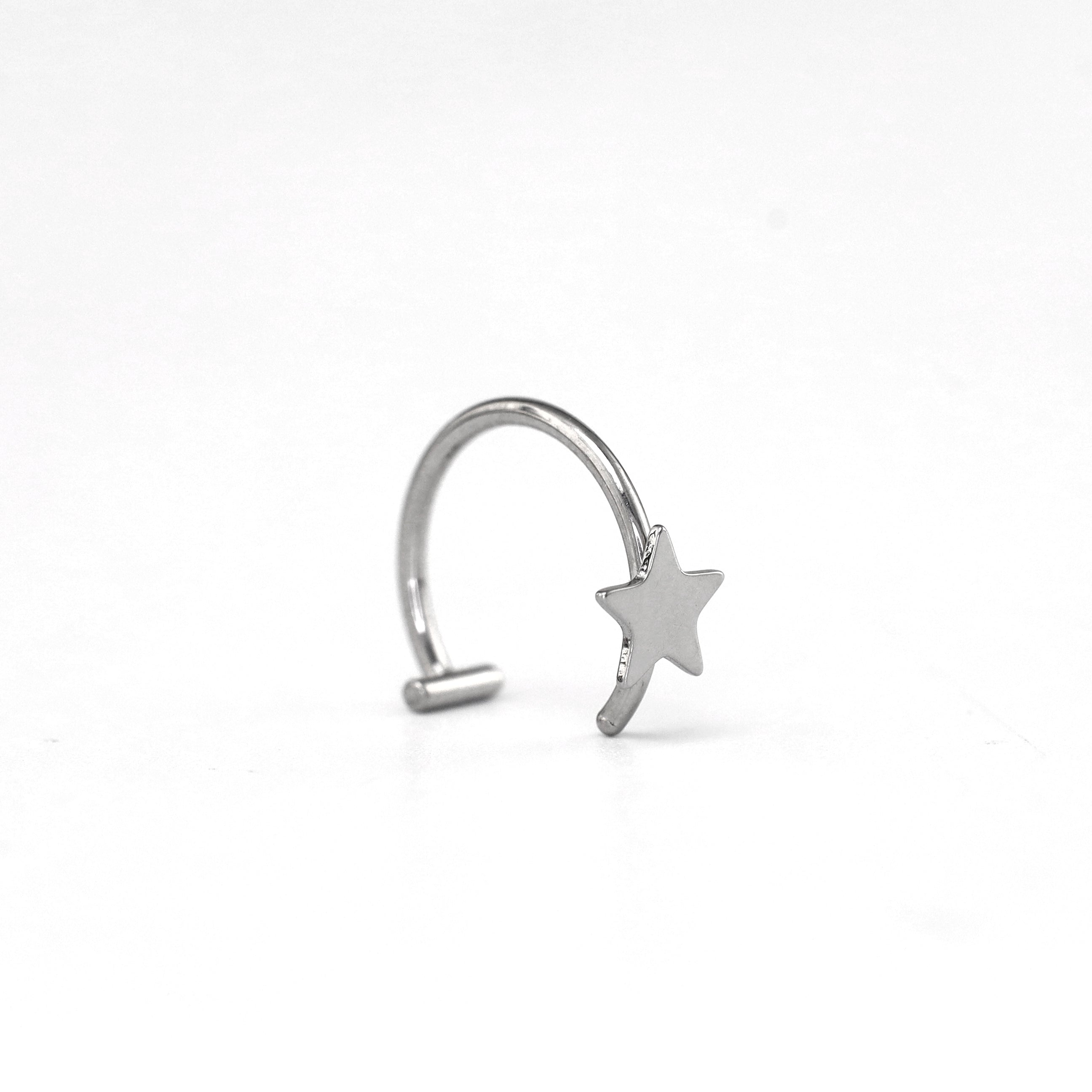 Star Stainless Steel Lip Clip - Star Stainless Steel Lip Clip - 8mm by CRUXJEWELRY