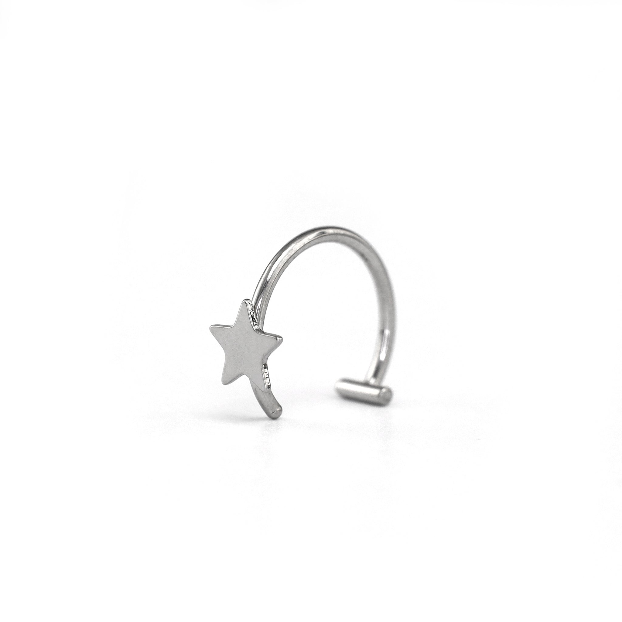 Star Stainless Steel Lip Clip - Star Stainless Steel Lip Clip - 8mm by CRUXJEWELRY