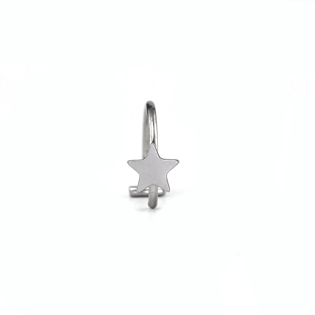 Star Stainless Steel Lip Clip - Star Stainless Steel Lip Clip - 8mm by CRUXJEWELRY
