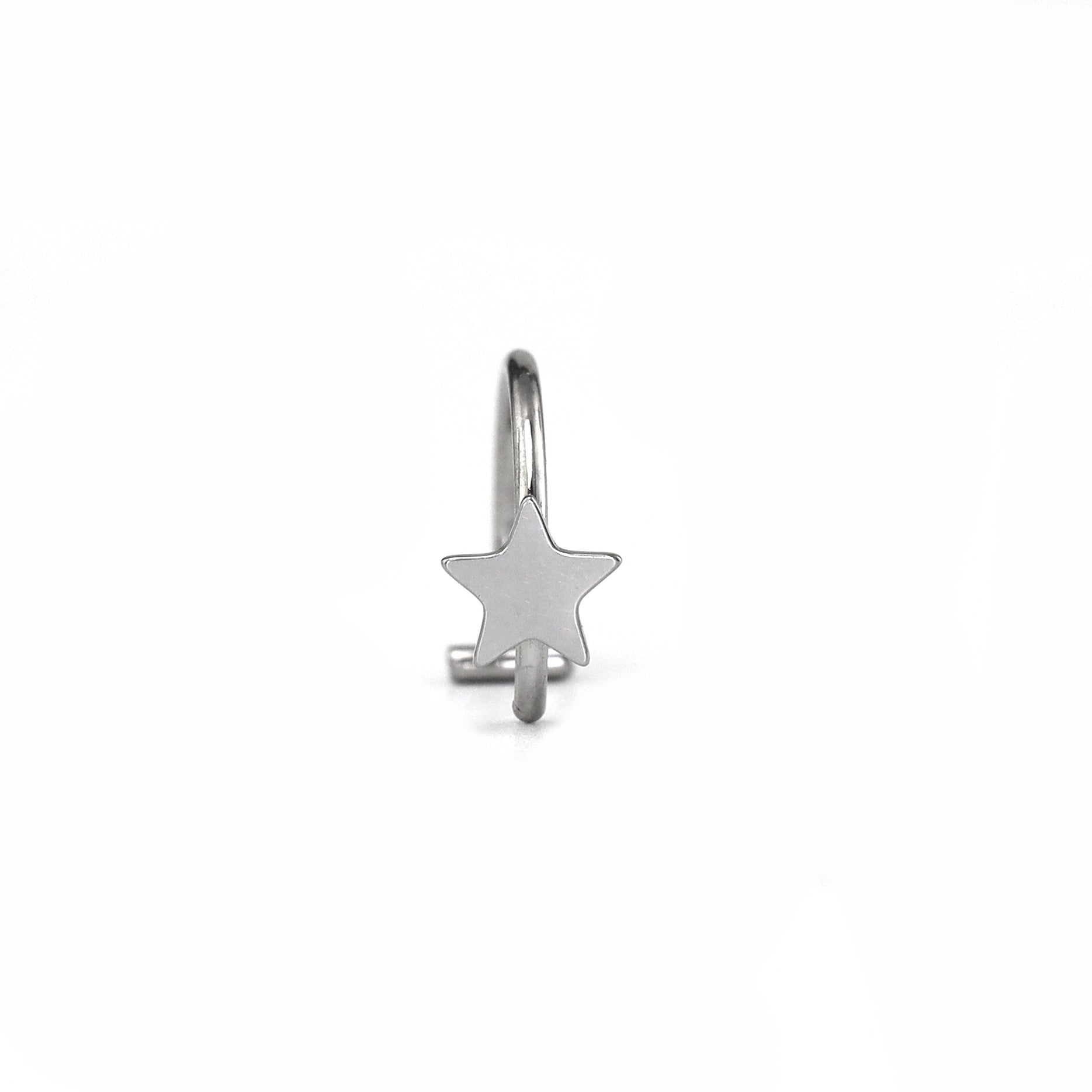 Star Stainless Steel Lip Clip - Star Stainless Steel Lip Clip - 8mm by CRUXJEWELRY