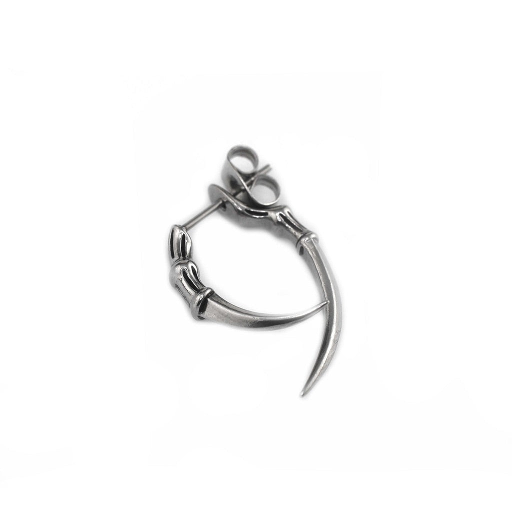 20G Thin Needle Eagle Claw Stainless Steel Ear Studs - 20G Thin Needle Eagle Claw Stainless Steel Ear Studs - Single by CRUXJEWELRY