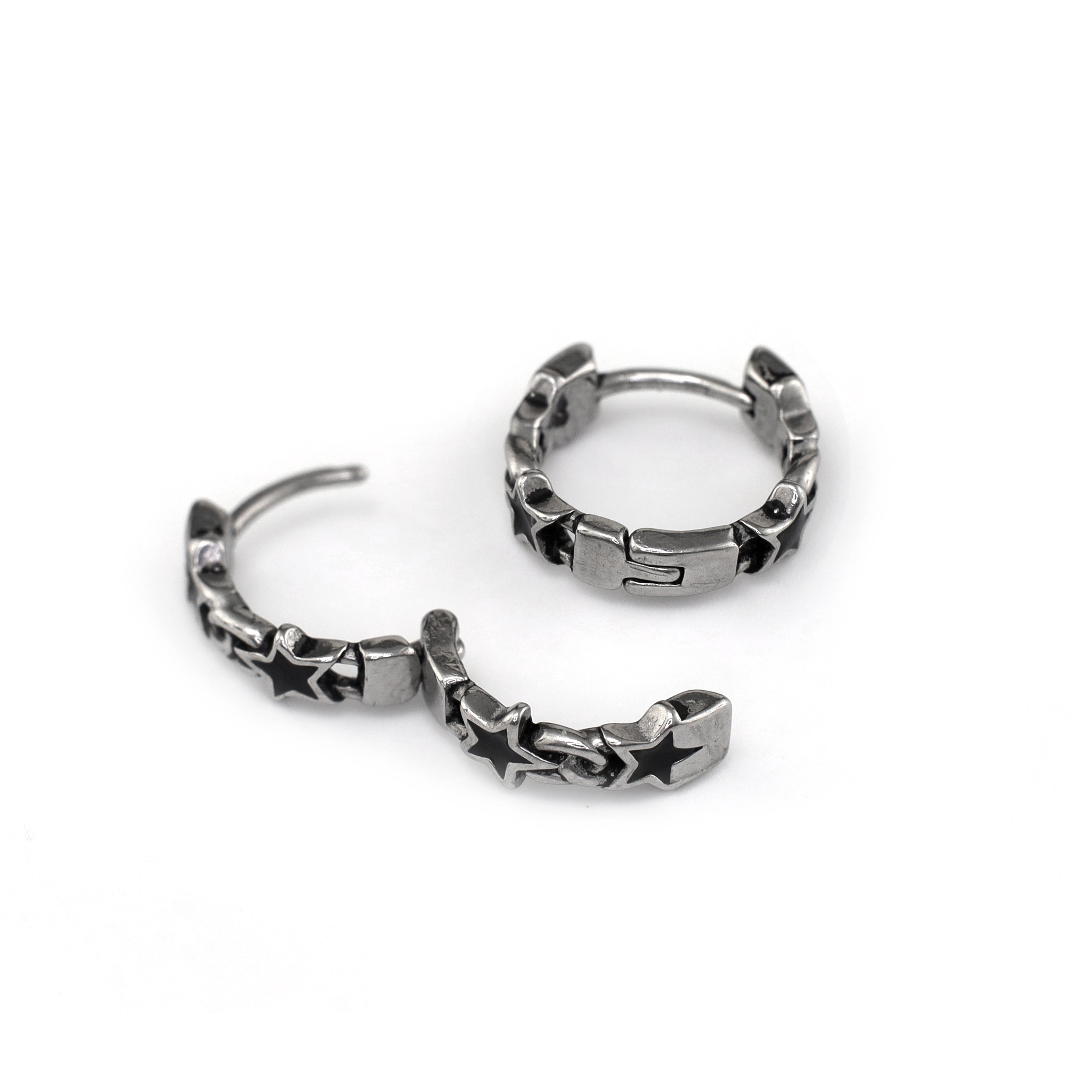 Star-Chain Stainless Steel Earrings - Star-Chain Stainless Steel Earrings - Single by CRUXJEWELRY