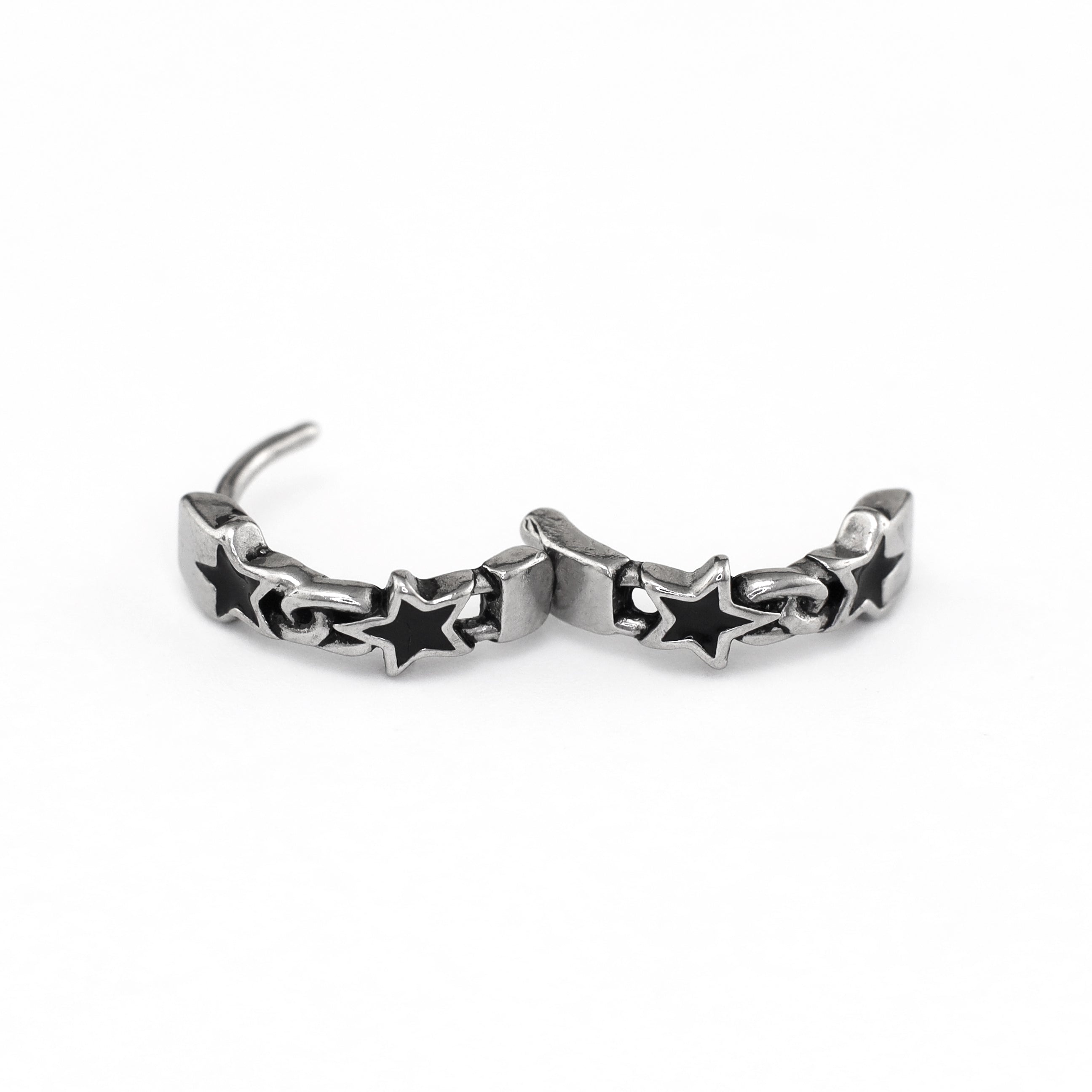 Star-Chain Stainless Steel Earrings - Star-Chain Stainless Steel Earrings - Single by CRUXJEWELRY
