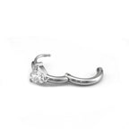 Large Heart CZ Stainless Steel Earrings - Large Heart CZ Stainless Steel Earrings - Single by CRUXJEWELRY