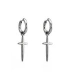 Minimalist 3D Large Cross Stainless Steel Earrings - Minimalist 3D Large Cross Stainless Steel Earrings - Set by CRUXJEWELRY