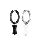 Eastern Aesthetics - Bamboo Joint Jade Dangle Earrings - Eastern Aesthetics - Bamboo Joint Jade Dangle Earrings - Set by CRUXJEWELRY