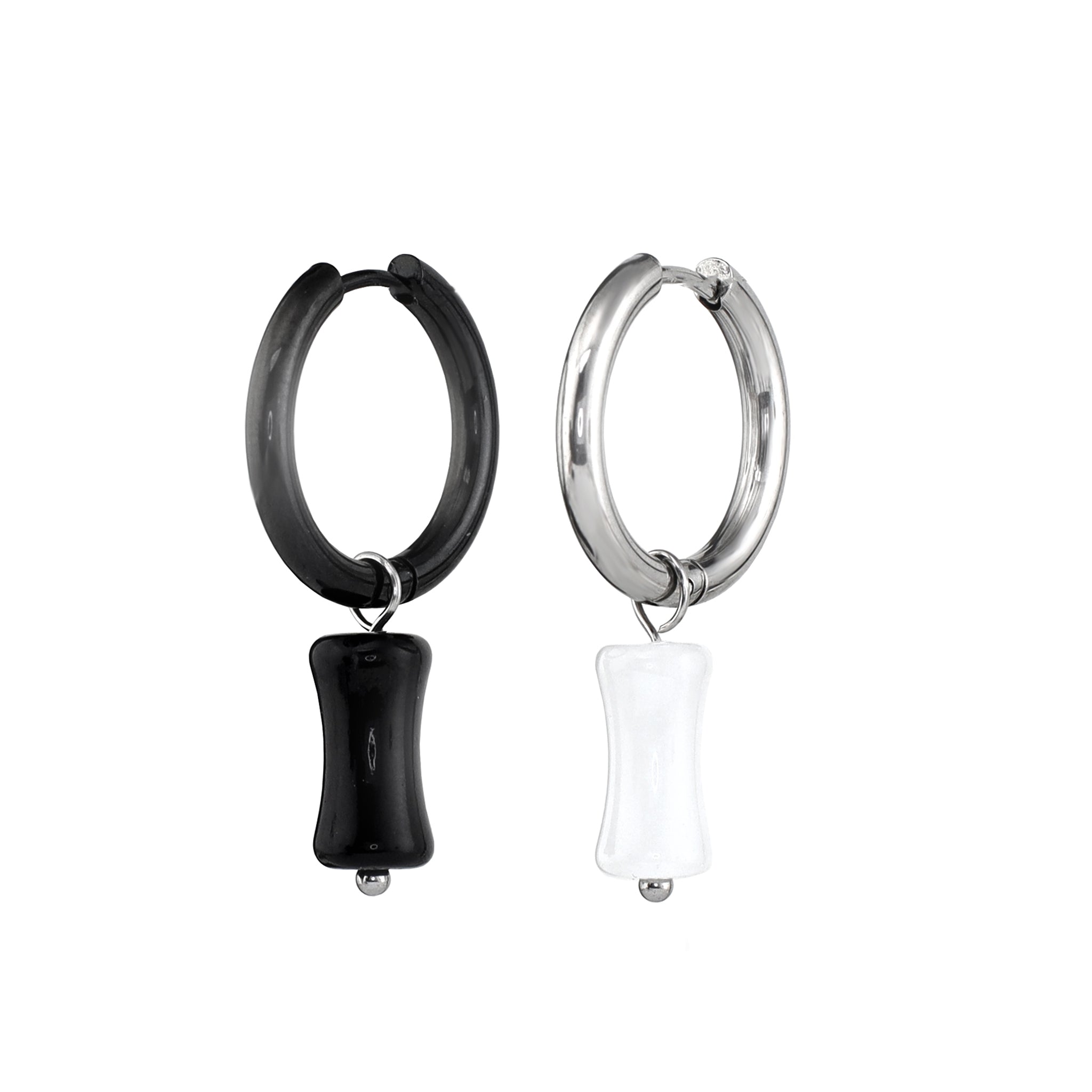 Eastern Aesthetics - Bamboo Joint Jade Dangle Earrings - Eastern Aesthetics - Bamboo Joint Jade Dangle Earrings - Set by CRUXJEWELRY