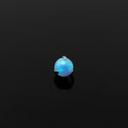 High Shine Opal Internally Threaded Titanium tongue stud - High Shine Opal Internally Threaded Titanium tongue stud - White / 4 mm by CRUXJEWELRY