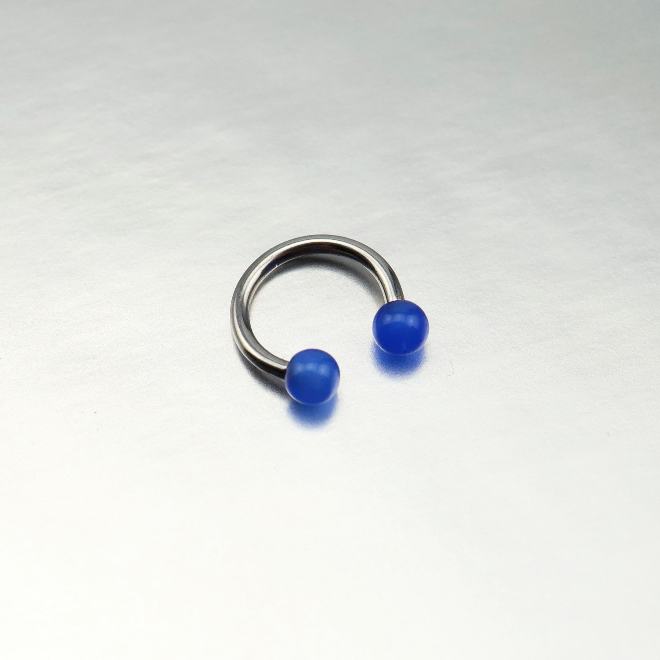 Acrylic Glow Ball Septum Ring - Acrylic Glow Ball Septum Ring - Deep Blue / 8mm by CRUXJEWELRY