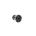 Punk Pentagram Externally Threaded Stainless Steel Ear Studs - Punk Pentagram Externally Threaded Stainless Steel Ear Studs - Black by CRUXJEWELRY