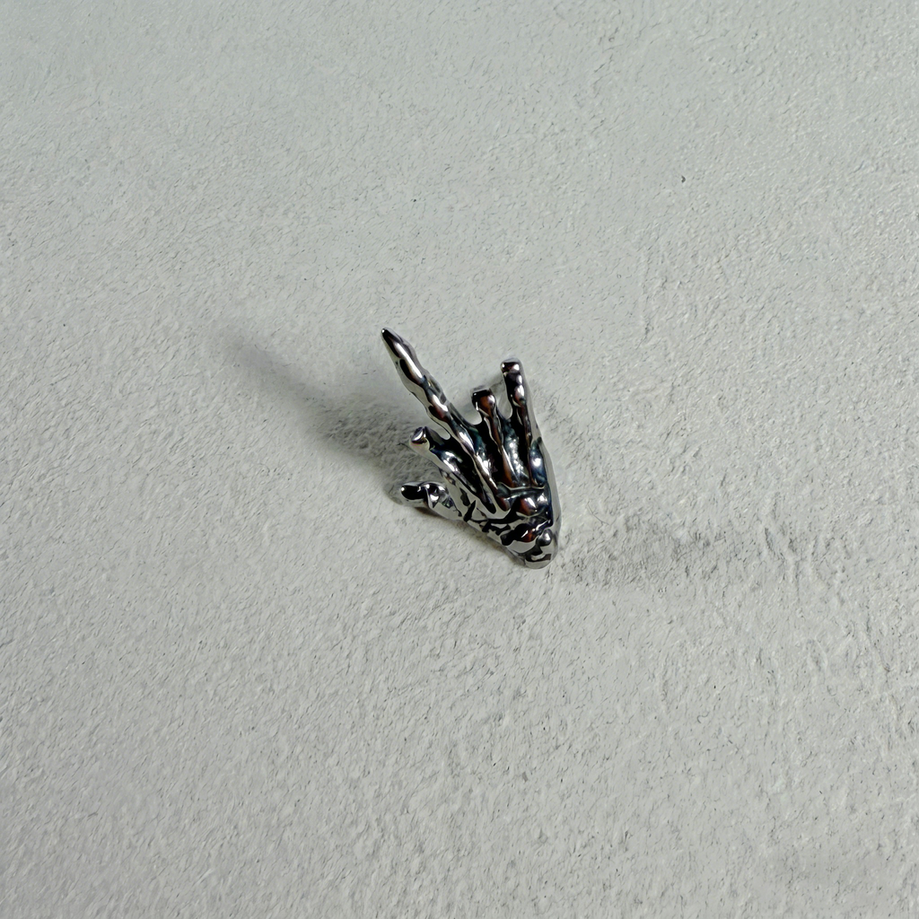 Heavy Metal Skeleton Ear Stack | Rock Hand, Tentacle & Spiked Skull Earrings Set