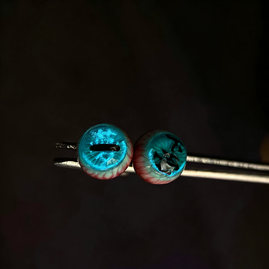 Cthulhu Eye - Demon Slayer | Lower Rank One - Enmu| Ear/Lip/Tongue Studs - Cthulhu Eye - Demon Slayer | Lower Rank One - Enmu| Ear/Lip/Tongue Studs - Lower Rank ( 1PCS x 下壱 ) / Flat-Back（Default） / 4mm by CRUXJEWELRY