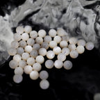 White butterfly shell pearl Internally Threaded Titanium Ear Studs - White butterfly shell pearl Internally Threaded Titanium Ear Studs - 6mm by CRUXJEWELRY