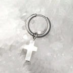CRUX - MOP Cross Pendant stainless steel Earrings - CRUX - MOP Cross Pendant stainless steel Earrings - Single by CRUXJEWELRY