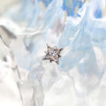 Octagram CZ Internally Threaded Titanium Studs - Octagram CZ Internally Threaded Titanium Studs - Silver / 6mm by CRUXJEWELRY
