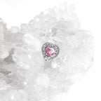 Micro-Pave Heart CZ Internally Threaded Titanium Studs - Micro-Pave Heart CZ Internally Threaded Titanium Studs - Pink / 6mm by CRUXJEWELRY