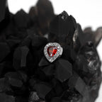 Micro-Pave Heart CZ Internally Threaded Titanium Studs - Micro-Pave Heart CZ Internally Threaded Titanium Studs - AB Coating / 6mm by CRUXJEWELRY