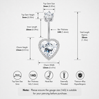 Heart-Shaped CZ F136 Ttitanium Belly Ring