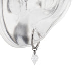 Basic Rainbow CZ Pendant Titanium Segment Hoop - Basic Rainbow CZ Pendant Titanium Segment Hoop - Radiant White / Pentacle / 6mm by CRUXJEWELRY