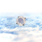 Luxury Matte Titanium Opal Studs - Luxury Matte Titanium Opal Studs - White / 4mm / 6mm by CRUXJEWELRY