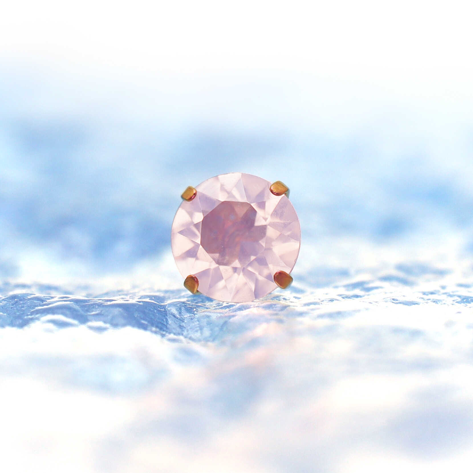 Luxury Matte Titanium Opal Studs - Luxury Matte Titanium Opal Studs - Light Pink / 4mm / 6mm by CRUXJEWELRY