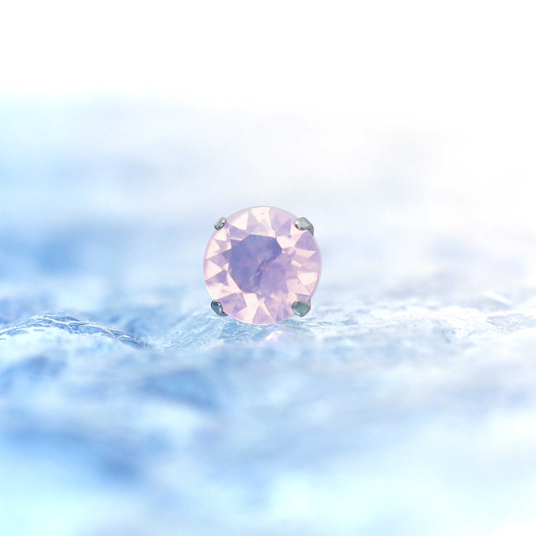 Luxury Matte Titanium Opal Studs - Luxury Matte Titanium Opal Studs - Pink / 4mm / 6mm by CRUXJEWELRY