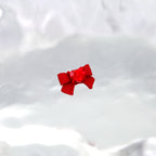 Y2K Gothic Heart & Bow Ear Stud - Y2K Gothic Heart & Bow Ear Stud - Red / 6mm by CRUXJEWELRY