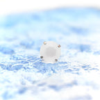 Satin Finish CZ Internally Threaded Titanium Studs - Satin Finish CZ Internally Threaded Titanium Studs - White / 6mm by CRUXJEWELRY