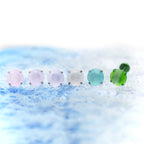 Satin Finish CZ Internally Threaded Titanium Studs - Satin Finish CZ Internally Threaded Titanium Studs - White / 6mm by CRUXJEWELRY