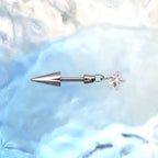 Spike & CZ Rocket Titanium Helix/Lip Studs - Spike & CZ Rocket Titanium Helix/Lip Studs - AB Coating / 6mm by CRUXJEWELRY