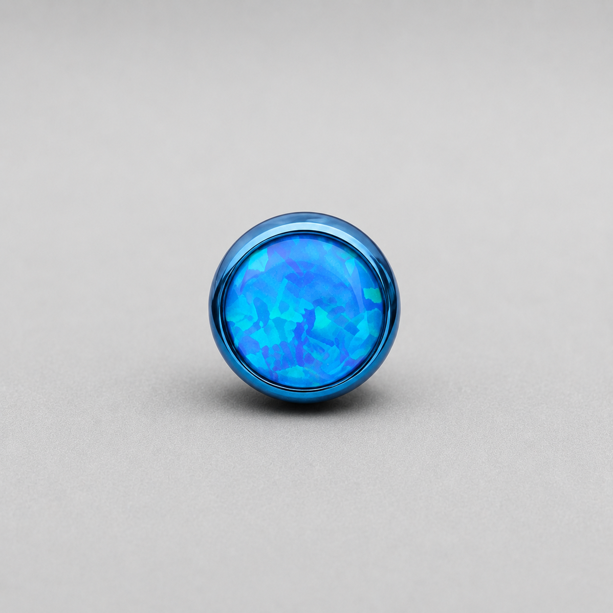 Titanium Fire Opal Bezel Piercing Top
