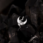 Moon & Snake Internally Threaded Titanium Ear Studs - Moon & Snake Internally Threaded Titanium Ear Studs - Pink-Yellow Gradient / 6mm by CRUXJEWELRY