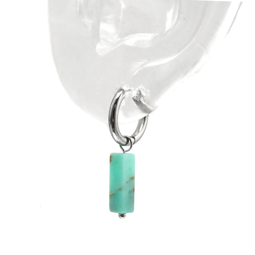 Eastern Aesthetics - Serene Jade & Artisan Ink Wash Jade Earrings - Eastern Aesthetics - Serene Jade & Artisan Ink Wash Jade Earrings - Pair of Pink by CRUXJEWELRY