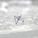 Square Pink & White CZ Titanium Ear Studs - Square Pink & White CZ Titanium Ear Studs - White / 6mm / 6mm by CRUXJEWELRY