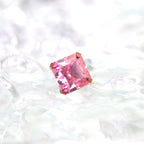 Square Pink & White CZ Titanium Ear Studs - Square Pink & White CZ Titanium Ear Studs - Deep Pink / 6mm / 6mm by CRUXJEWELRY