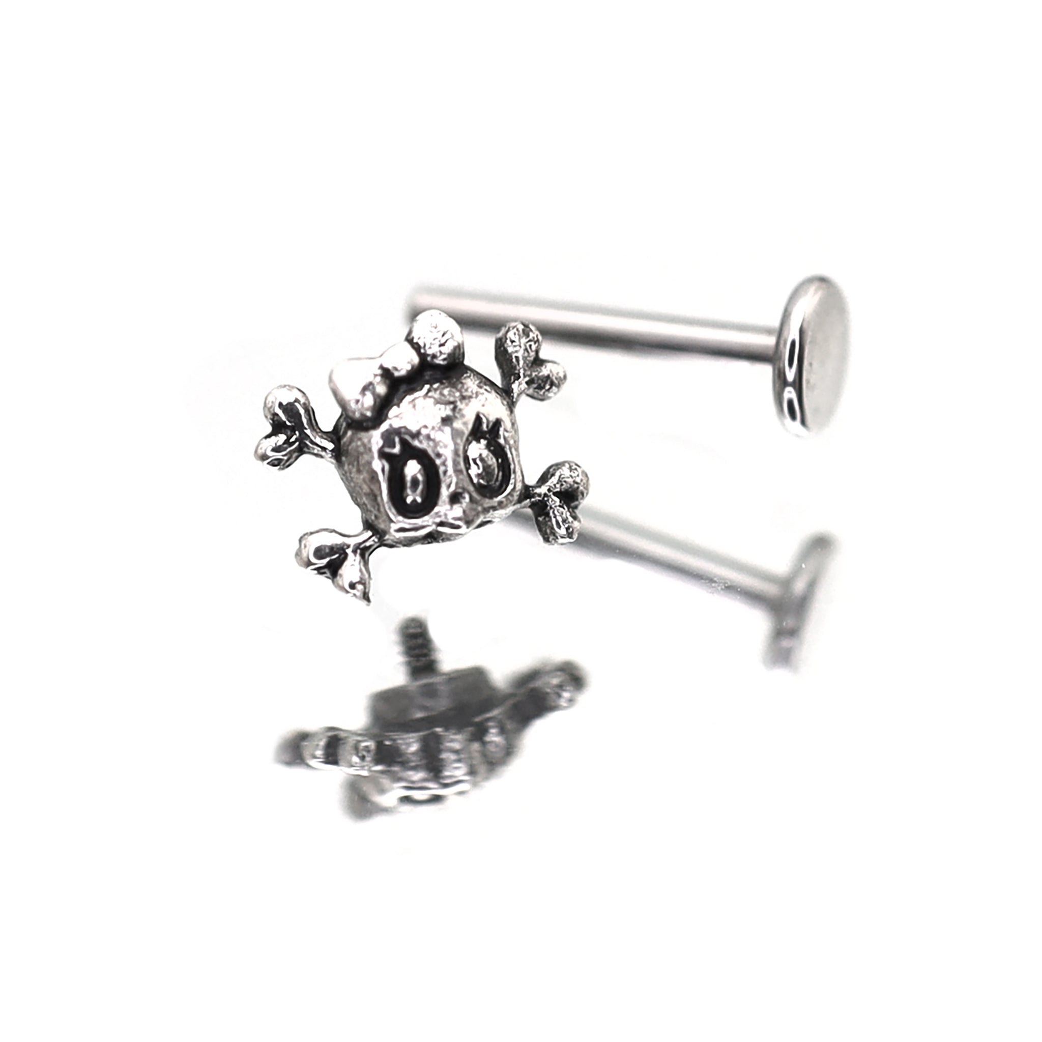 CRUX - Skull Bow Internally Threaded stainless steel Studs - CRUX - Skull Bow Internally Threaded stainless steel Studs - 6mm by CRUXJEWELRY