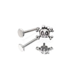 CRUX - Skull Bow Internally Threaded stainless steel Studs - CRUX - Skull Bow Internally Threaded stainless steel Studs - 6mm by CRUXJEWELRY