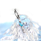 CRUX - PAIR OF Heart CZ Large Cross stainless steel Earrings - CRUX - PAIR OF Heart CZ Large Cross stainless steel Earrings - Red by CRUXJEWELRY