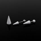 White Enamel Externally Threaded stainless steel Helix Studs - White Enamel Externally Threaded stainless steel Helix Studs - Small by CRUXJEWELRY