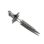 Engraved Dark Sword Stainless Steel Ear Studs - Engraved Dark Sword Stainless Steel Ear Studs - Single by CRUXJEWELRY