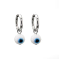 PAIR OF Blue Eyeball Pendant stainless steel Earrings - PAIR OF Blue Eyeball Pendant stainless steel Earrings - Default Title by CRUXJEWELRY
